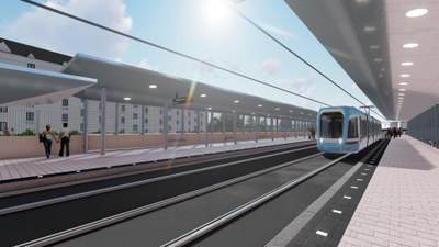 Mezi klíčové projekty patří také revitalizace náměstí Republiky. Vizualizace: AFRY CZ