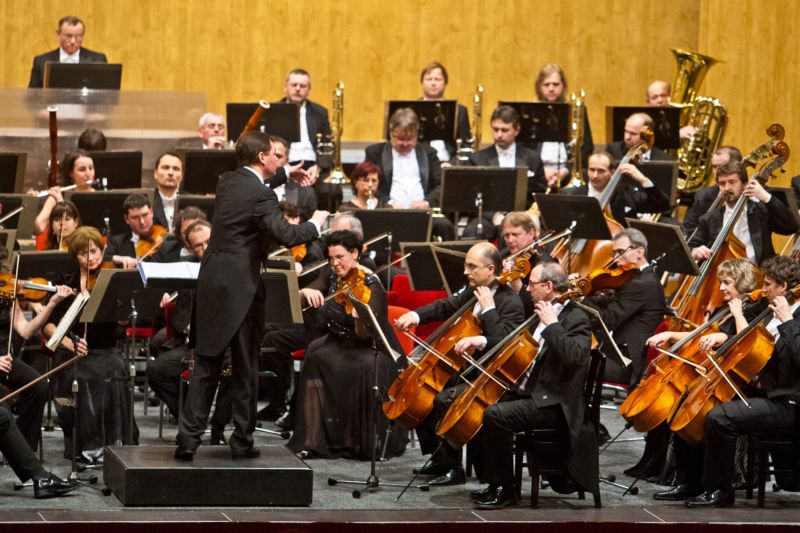 JFO při přednesu Smetanovy Mé vlasti.   