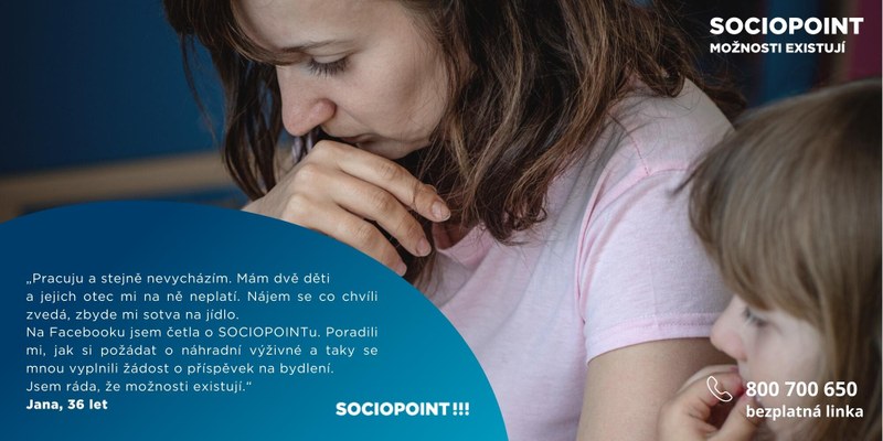 Sociopoint pomáhá v těžkých životních situacích Sociopoint pomáhá v těžkých životních situacích