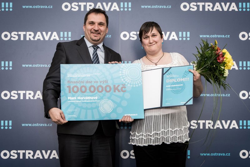 Stolní tenistka M. Horváthová s M. Štěpánkem.