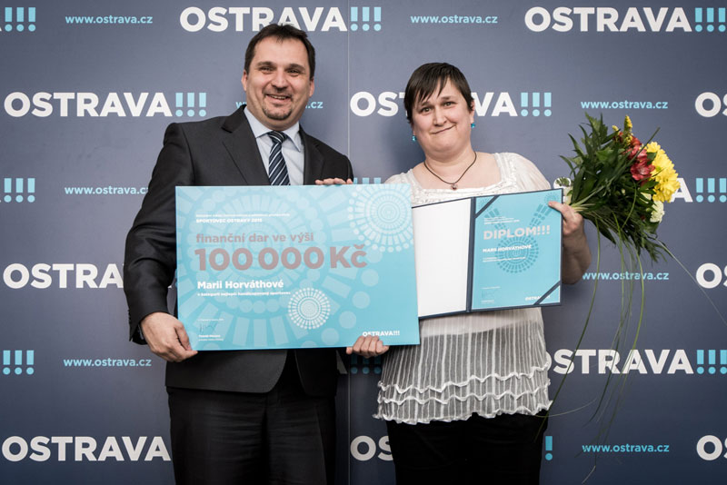 Stolní tenistka M. Horváthová s M. Štěpánkem.