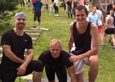 Mužský tým města Ostravy - R. Muroň, J. Gubanec a M. Hiltavský. Snímky OSR.