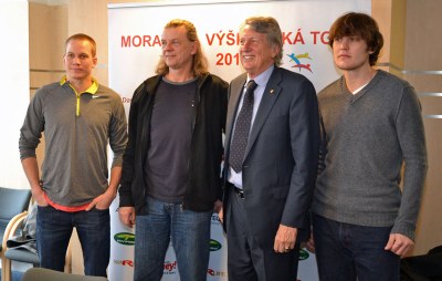Hvězdy světové výšky: (zleva) J. Williams, J. Wszola, D. Fosbury, I. Uchov. Foto: P. Havránek