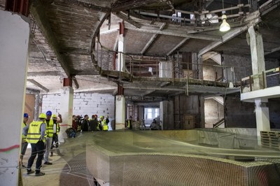 Kontrolní den v prostorách někdejšího obchodního domu Ostravica-Textilia. Foto: Adolf Horsinka