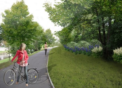 Vizualizace budoucí podoby zeleně na nábřeží