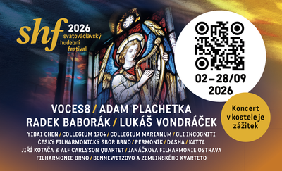 Grafický plakát k aktuálnímu ročníku Svatováclavského hudebního festivalu