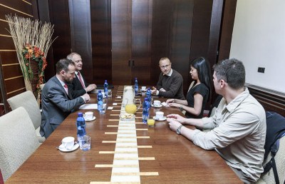 Ze setkání s manažery Amerického přírodovědného muzea v radnici. Foto: J. Zerzoň