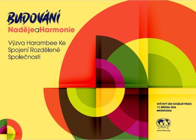 Grafický plakát ke Světovému dni sociální práce 2026