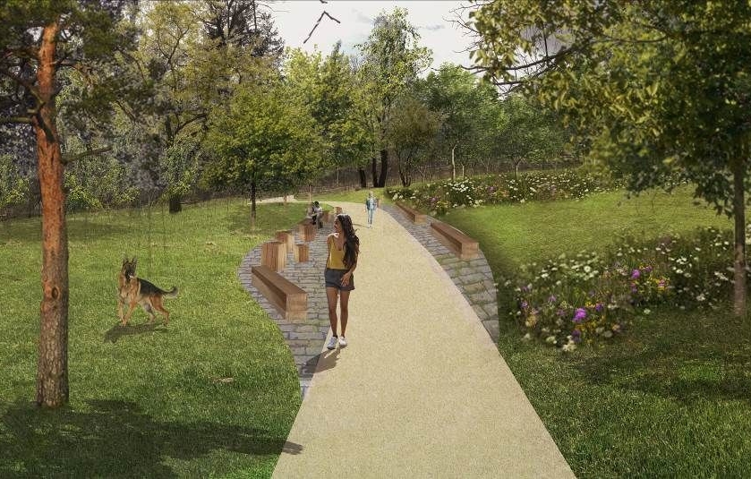 Vizualizace proměny parčíku ve Svinově.