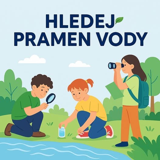 Grafický plakát k akci Hledej pramen vody. Zdroj: OVAK