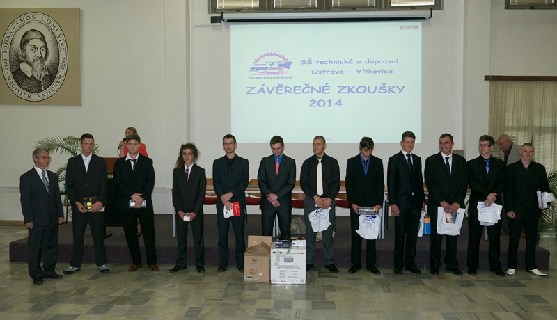 Nejlepší letošní vyučenci na Střední škole technické a dopravní.