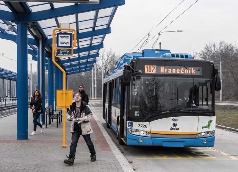 Na Hranečník už zajíždí i trolejbusy. Foto: L. Kaboň