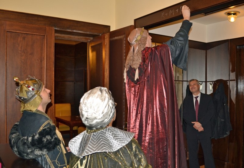 Tři Králové s koledou za primátorem města Tři Králové s koledou za primátorem města