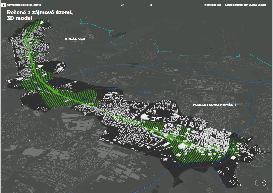 Modelová 3D ukázka z koncepce městské třídy 28. října. Autor: MAPPA