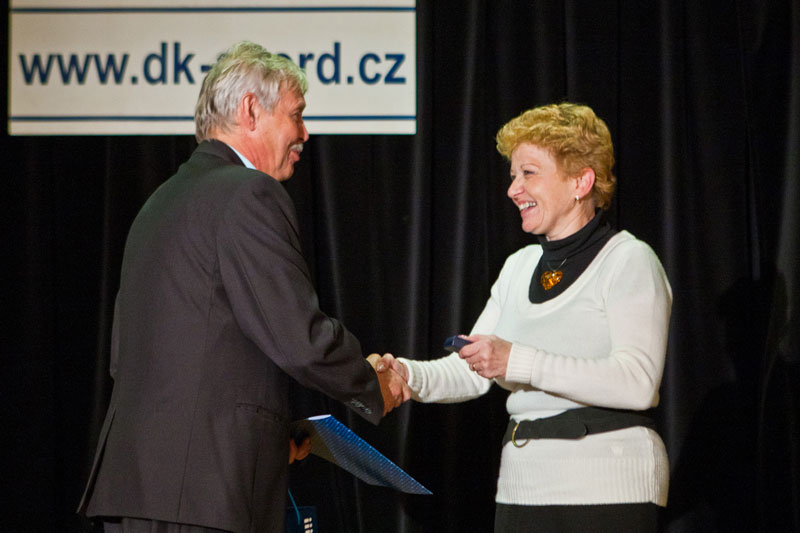 Libor Bílek, ředitel ZŠ J. Šoupala z Poruby, s Marií Horvátovou