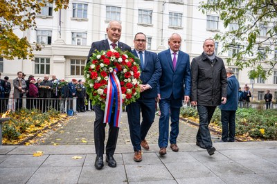Slavnostní setkání k památce 28. října. Foto: Lukáš Kaboň