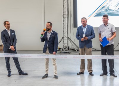 Primátor Tomáš Macura hovoří o významu mošnovské průmyslové zóny. Foto: Jiří Zerzoň