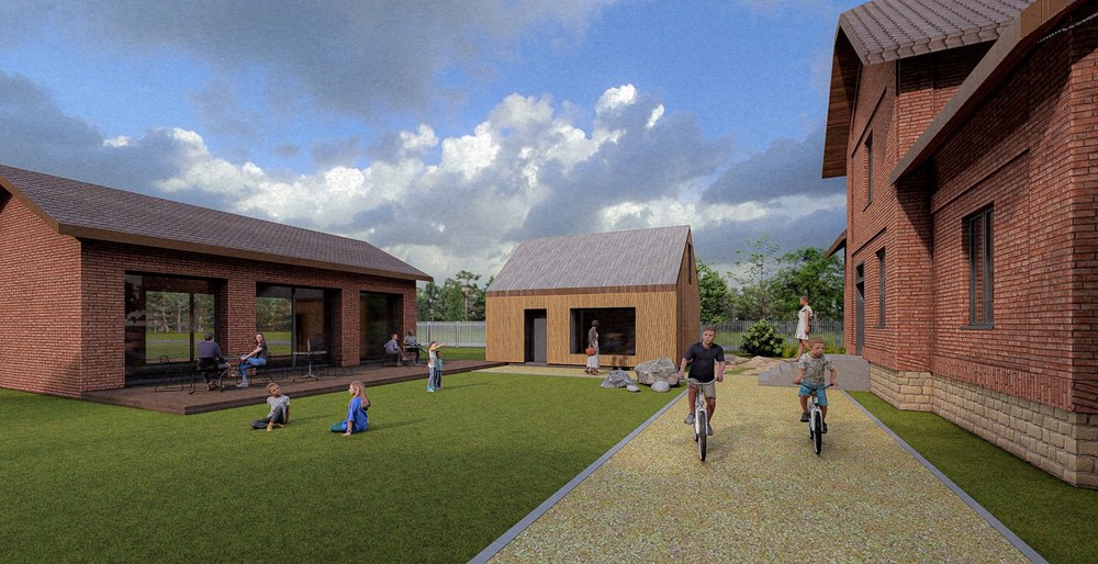 Hájenka v Hoštálkovicích po plánované rekonstrukci z jiného úhlu pohledu Hájenka v Hoštálkovicích po plánované rekonstrukci z jiného úhlu pohledu