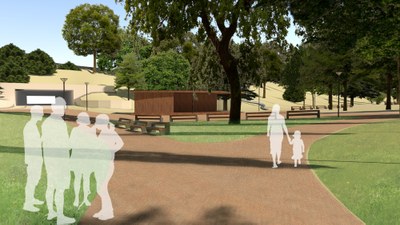 Vizualizace budoucí podoby parku U Boříka. Autor: VYSLOUŽIL ARCHITEKTI