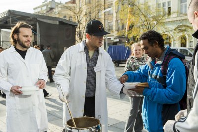 Horká polévka zahřála žaludky i srdce Foto: J. Zerzoň