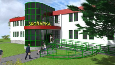 Vizualizace nového centra uměleckých terapií.