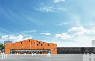 Vizualizace vzhledu nové haly. Zdroj: Ostra Group