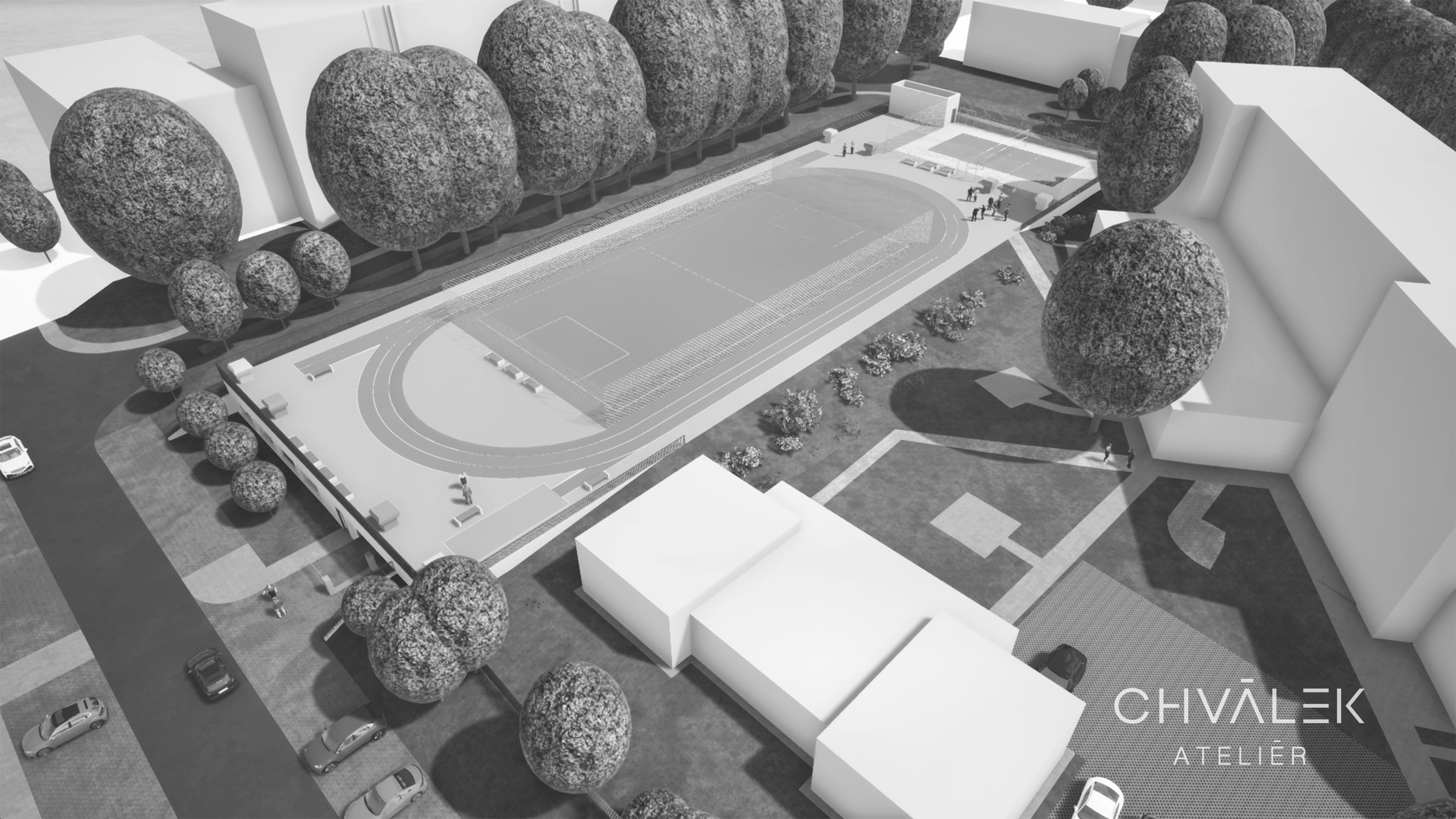 Budoucí podoba Parkovacího domu Budovatelská