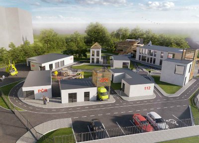 Vizualizace ostravského Městečka bezpečí. 