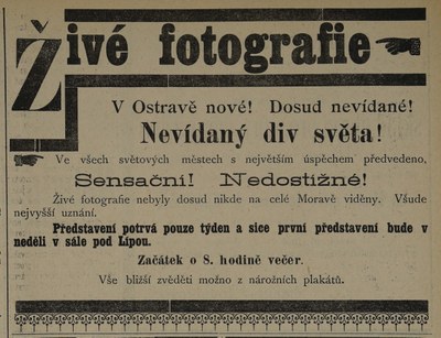 Z historie ostravských biografů. Autor: AMO