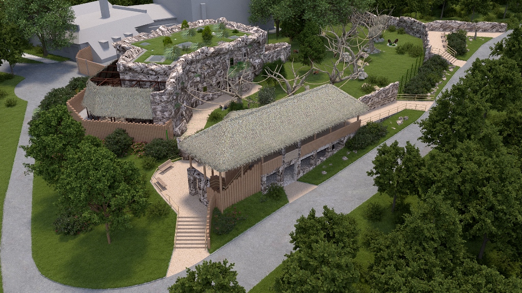 Vizualizace vzhledu nové expozice ZOO.  Vizualizace vzhledu nové expozice ZOO.