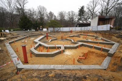 Základy vznikajícího Amphibiaria v Zoologické zahradě a botanickém parku Ostrava. Foto: Enrico Gombala