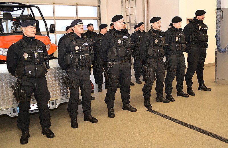Nastoupená jednotka Městské policie Ostrava.