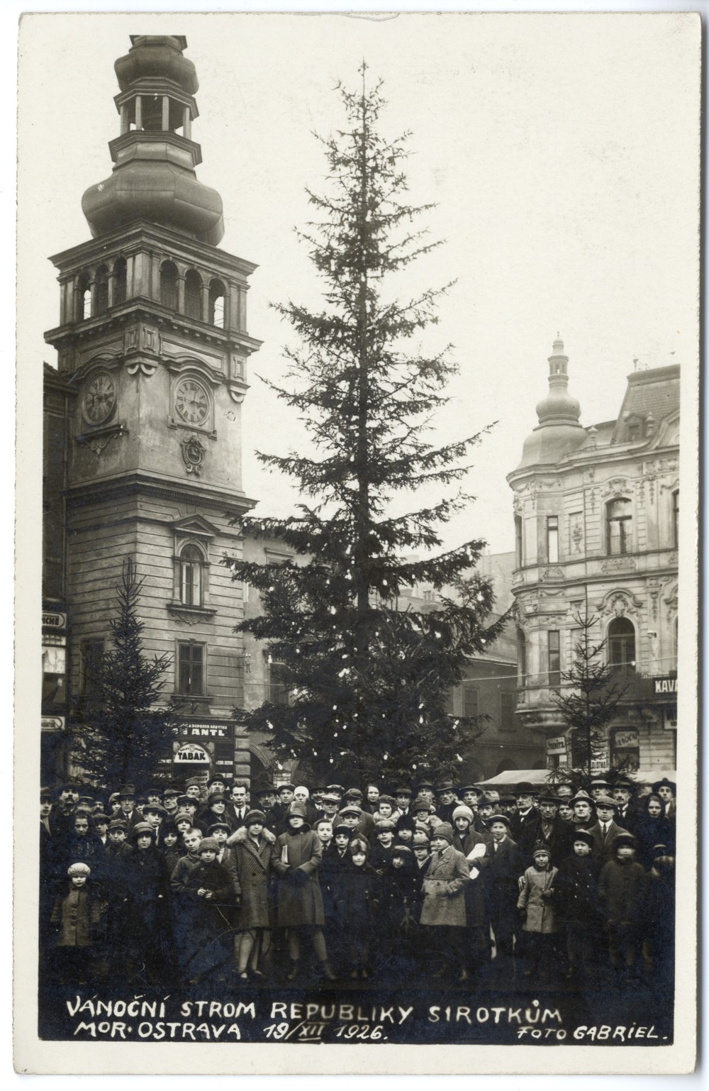 Ostravský Vánoční strom republiky v roce 1926 Ostravský Vánoční strom republiky v roce 1926