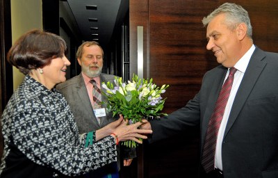 Velvyslankyni Franki Verweyovou přivítal náměstek primátora Dalibor Madej. Foto: J. Urban