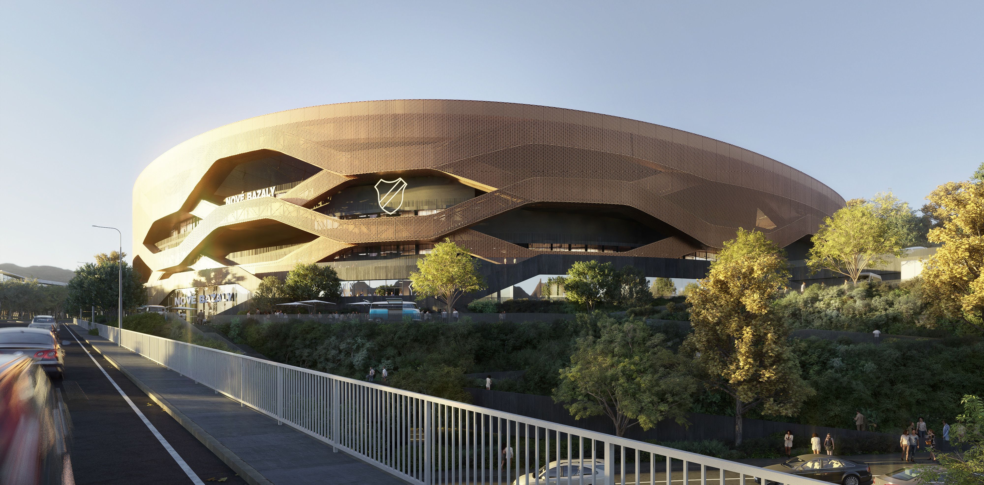 Vizualizace budoucí podoby stadionu Nové Bazaly. Autor: L35 Arquitectos