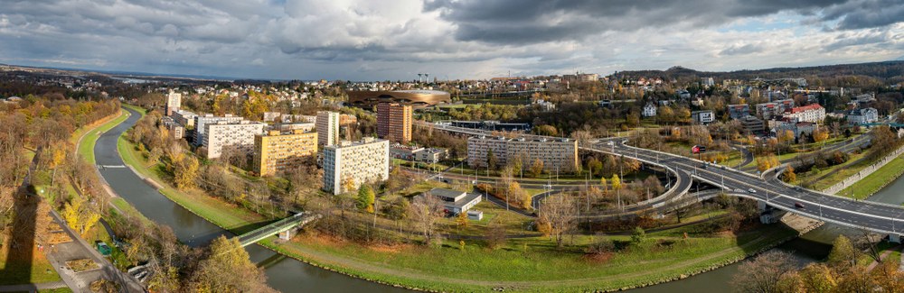 Nové Bazaly v kontextu městského panorama Nové Bazaly v kontextu městského panorama