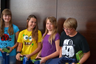 Na snímku Petra Havránka vítězné družstvo ze ZŠ L. Štúra