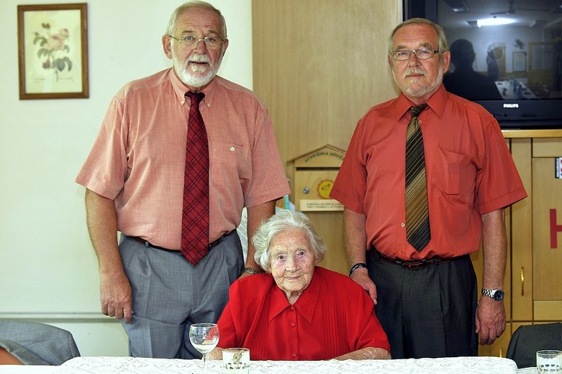 Se svými dvěma syny Robertem a Janem