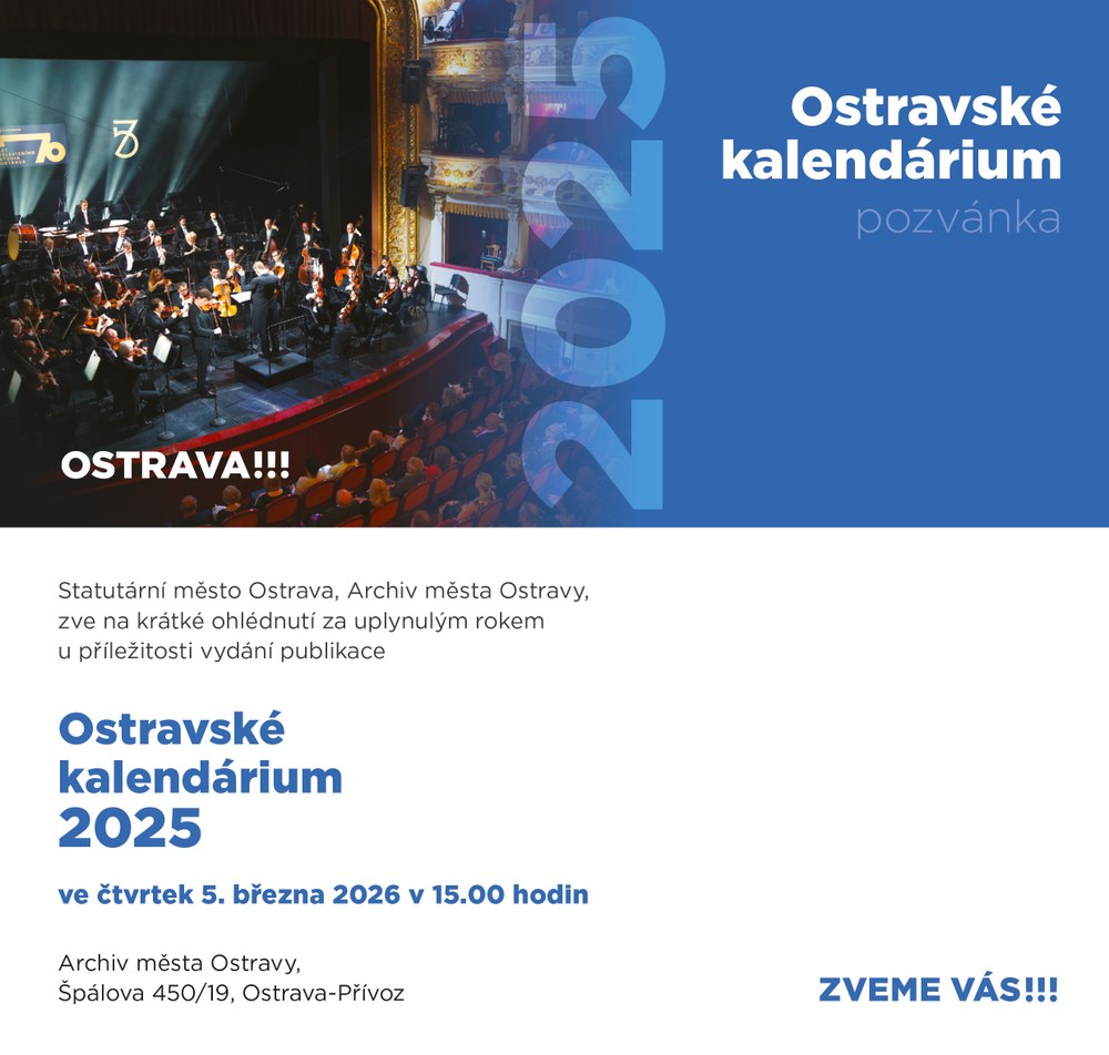 Pozvánka na veřejné setkání k prezentaci aktuálního vydání Ostravského kalendária