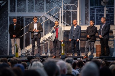 Primátor Tomáš Macura při zahájení Letních shakespearovských slavností v Ostravě. Foto: Lukáš Kaboň
