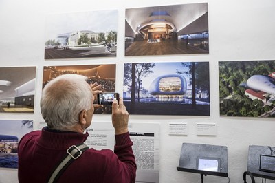 Výstava představuje kompletní šestici soutěžních návrhů nové koncertní síně. Foto: Jiří Zerzoň.