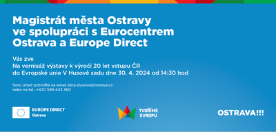 Pozvánka k vernisáži výstavy Tvoříme Evropu