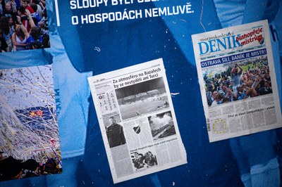 Několik historických milníků Baníku, zachycených dobovým tiskem. Foto: MMO