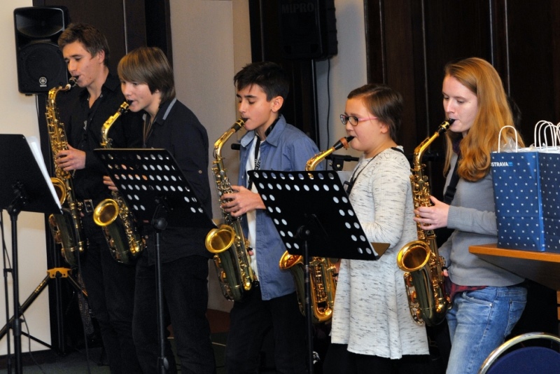 Hudební program připravili studenti Matičního gymnázia.