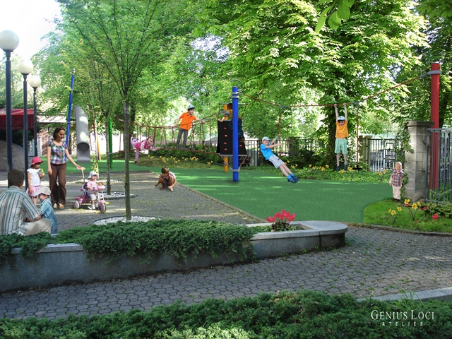 Vizualizace dětského hřiště.