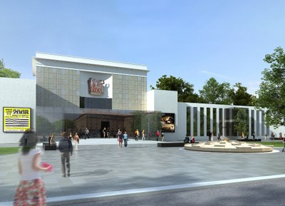 Vizualizace vzhledu Domu kultury Poklad po rekonstrukci. 