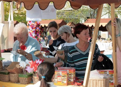 Současně s konferencí začal na Masarykově náměstí malý lidový jarmark, který potrvá do 18 hod. Foto: B. Krzyžanek