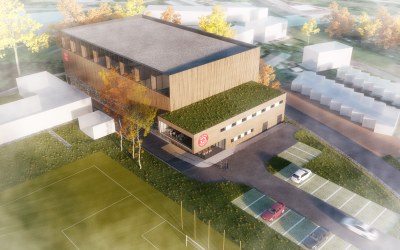 Vizualizace budoucí podoby třebovické sportovní haly. Autor: PROJEKTSTUDIO EUCZ s. r. o.