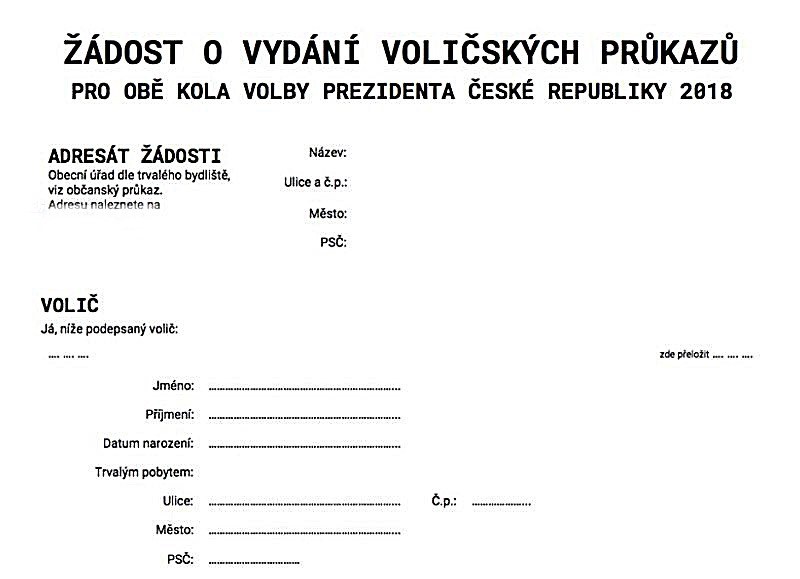 Zájem o voličské průkazy roste Zájem o voličské průkazy roste