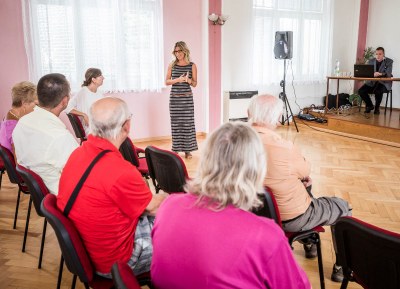 Náměstkyně primátora Kateřina Šebestová na jedné z besed s občany věnovaných problematice kotlíkových dotací. Foto: Jiří Zerzoň